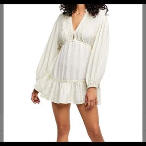 NWT free people ivory swing dress S